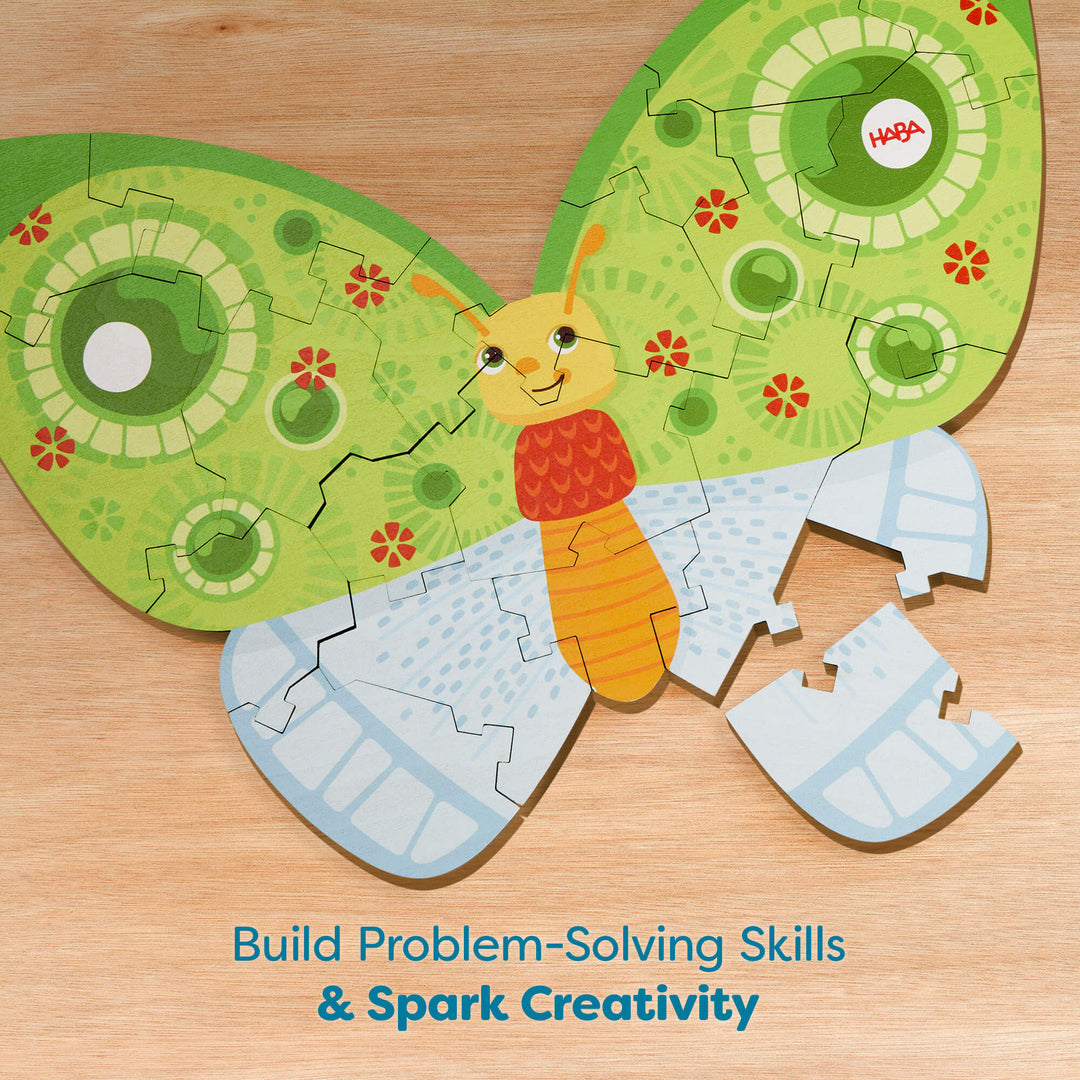 HABAなど Butterfly 2-in-1 Wooden Puzzle | HABA USA