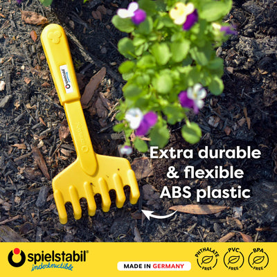 Spielstabil is made in Germany, Phthalate free, PVC free, BPA free, and is made with extra durable and flexible ABS plastic.