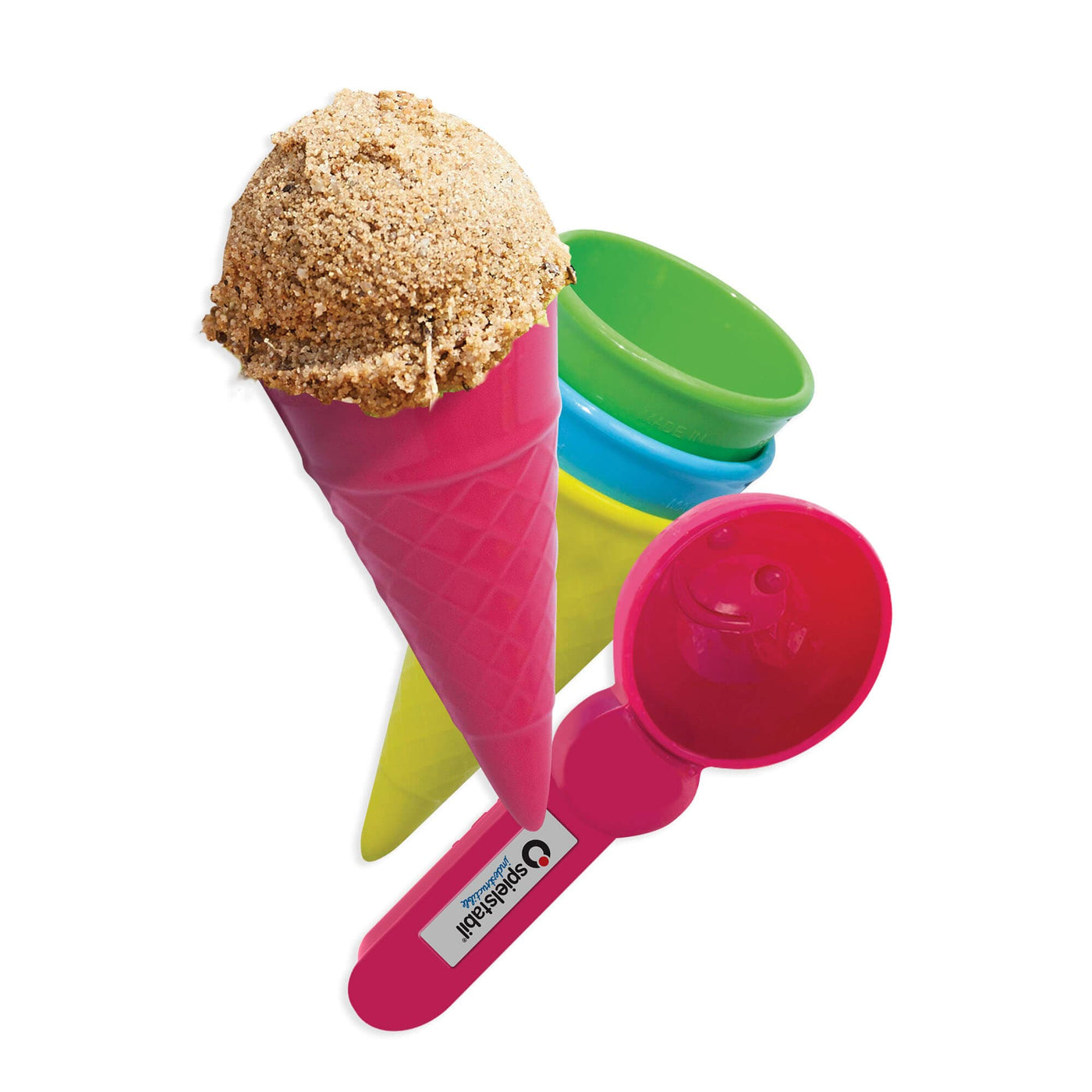 Ice Cream 5 Piece Set with 4 Cones and a Scoop - HABA USA