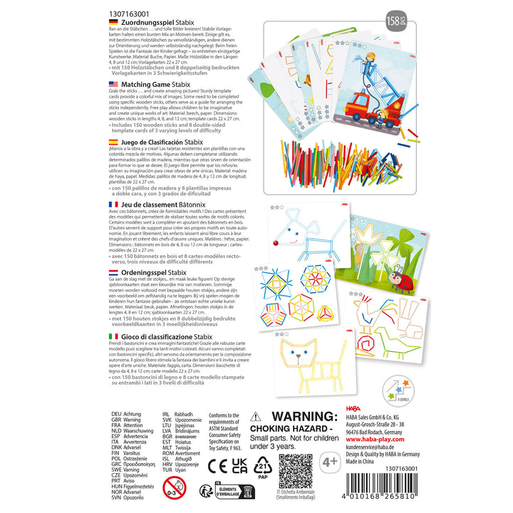 Stabix Wooden Arranging & Matching Game– HABA USA