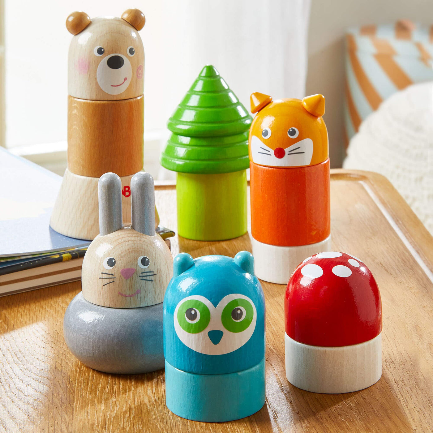 Forest Animals Wooden Stacking Toy– HABA USA