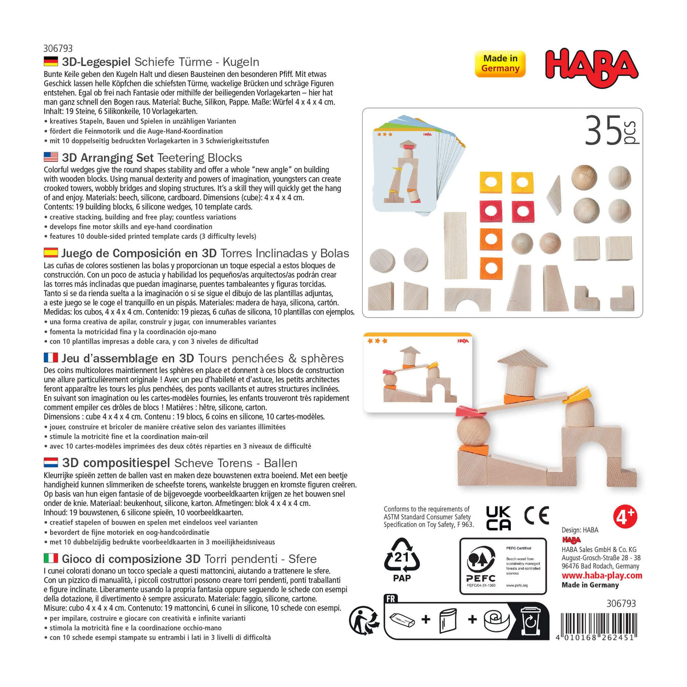 Teetering Towers Wooden Blocks | HABA USA