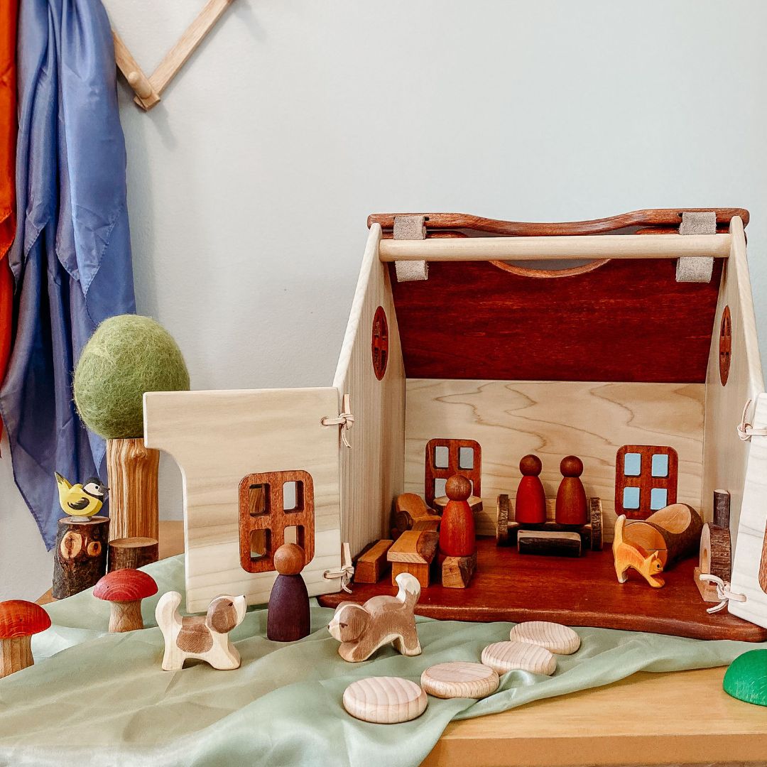Thimbleberry Cottage - Classic Waldorf Wooden Dollhouse - Bella Luna Toys