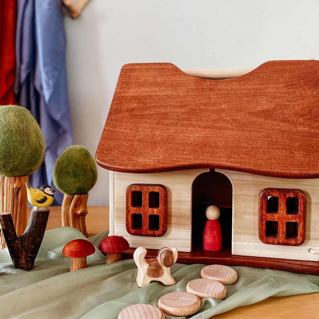 Thimbleberry Cottage - Classic Waldorf Wooden Dollhouse - Bella Luna Toys