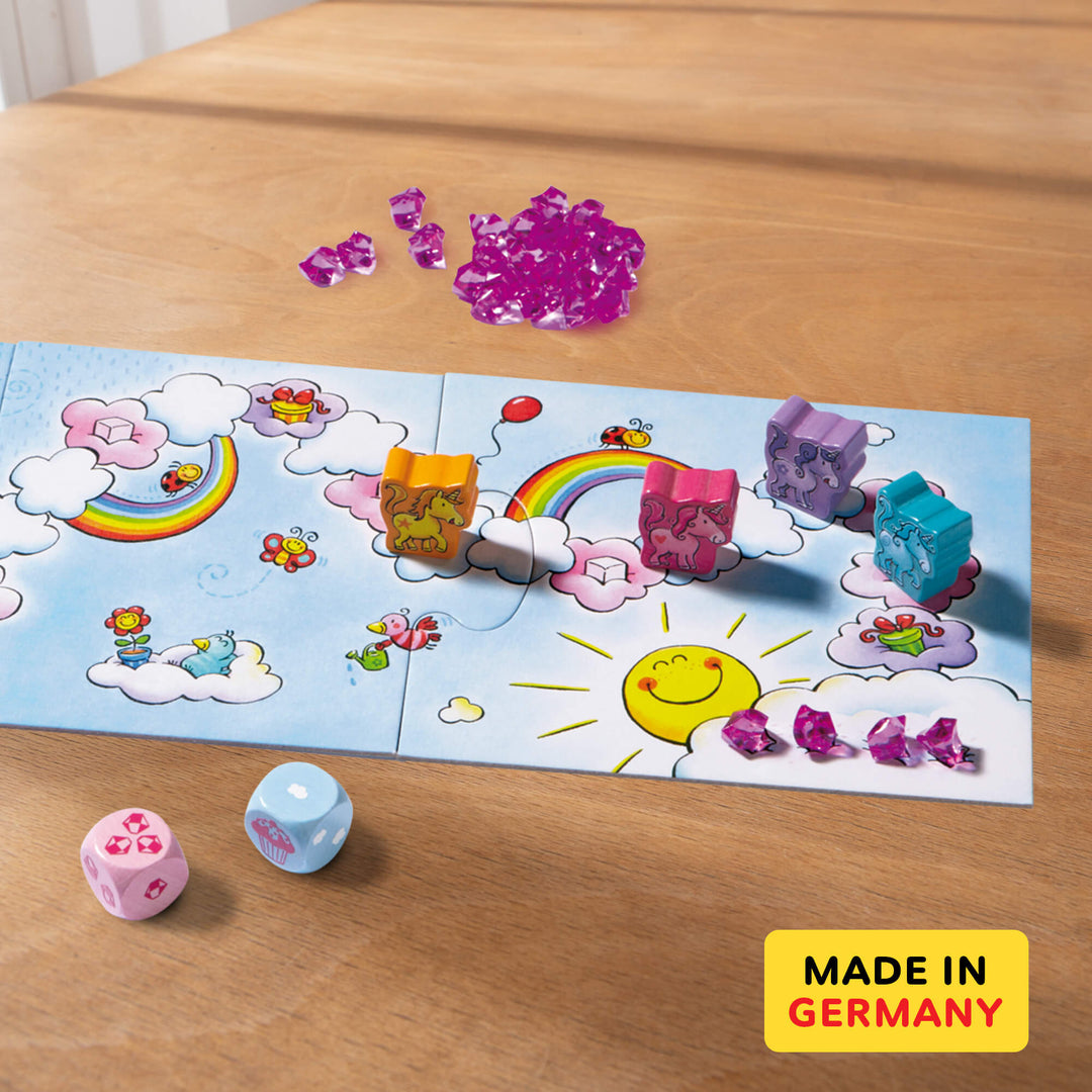 HABA Gioco Unicorni Nelle Nuvole – Gioco Cooperativo In Legno Per Bambini 4+ Anni, 1-4 Giocatori, Made In Germany