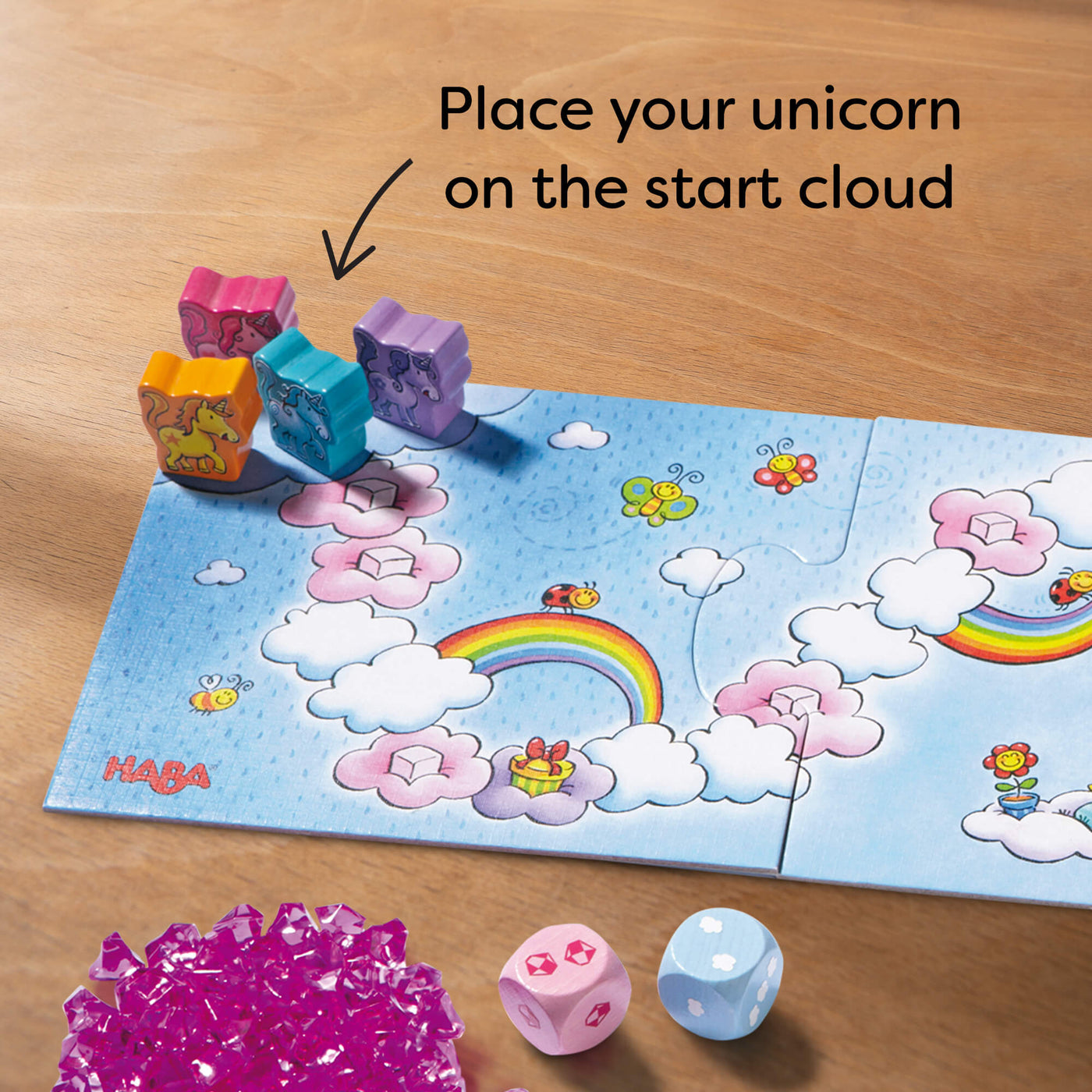 Turn the game board over for help counting your crystals