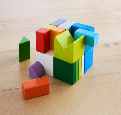 Chromatix 3D Arranging Game Wooden Building Blocks - HABA USA