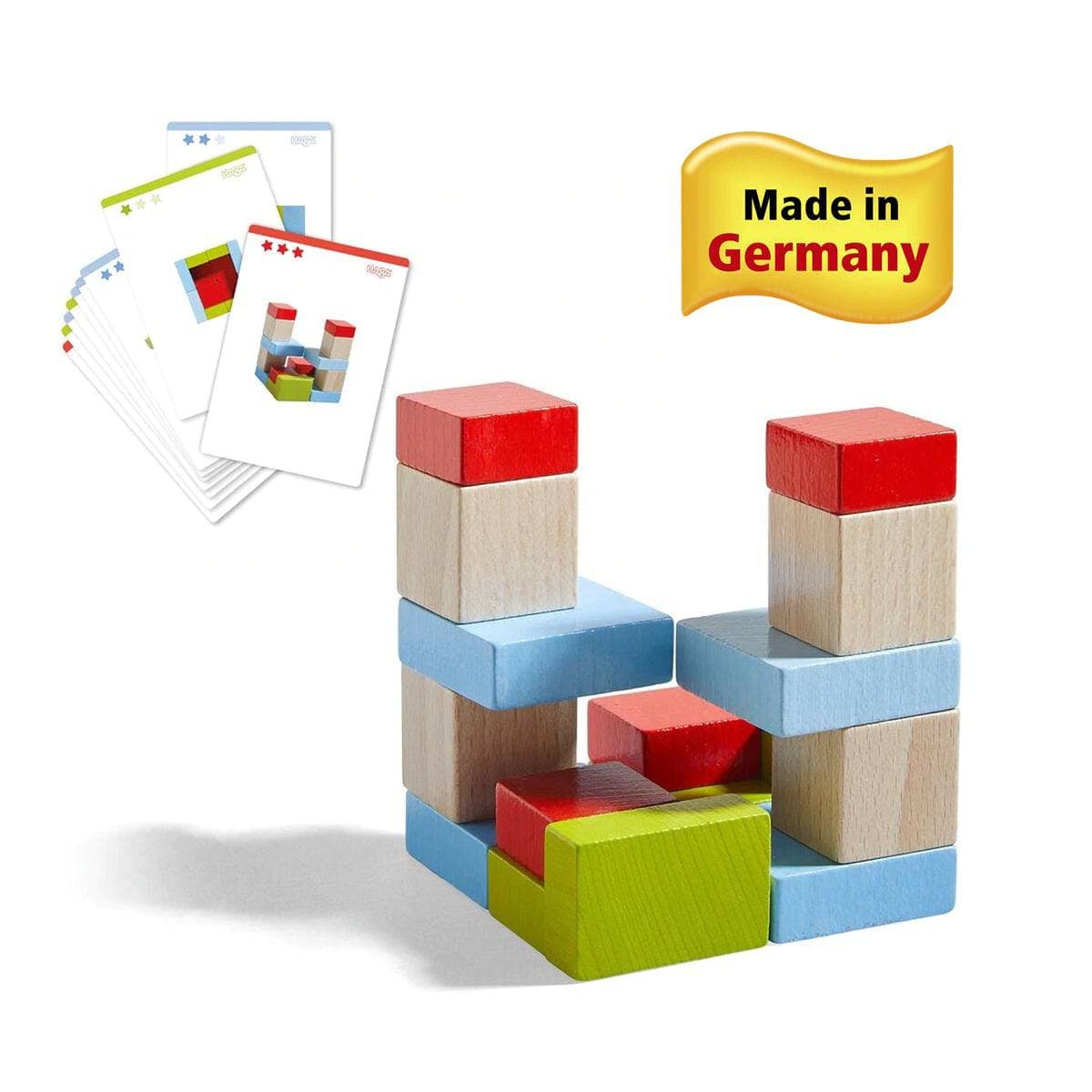 Four by Four 3D Arranging Game Wooden Building Blocks - HABA USA