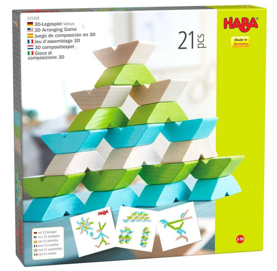 Varius 21 Piece Wooden Building Blocks - HABA USA