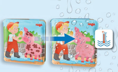 Farm Animal Magic Color Changing Wash Away Bath Book - HABA USA