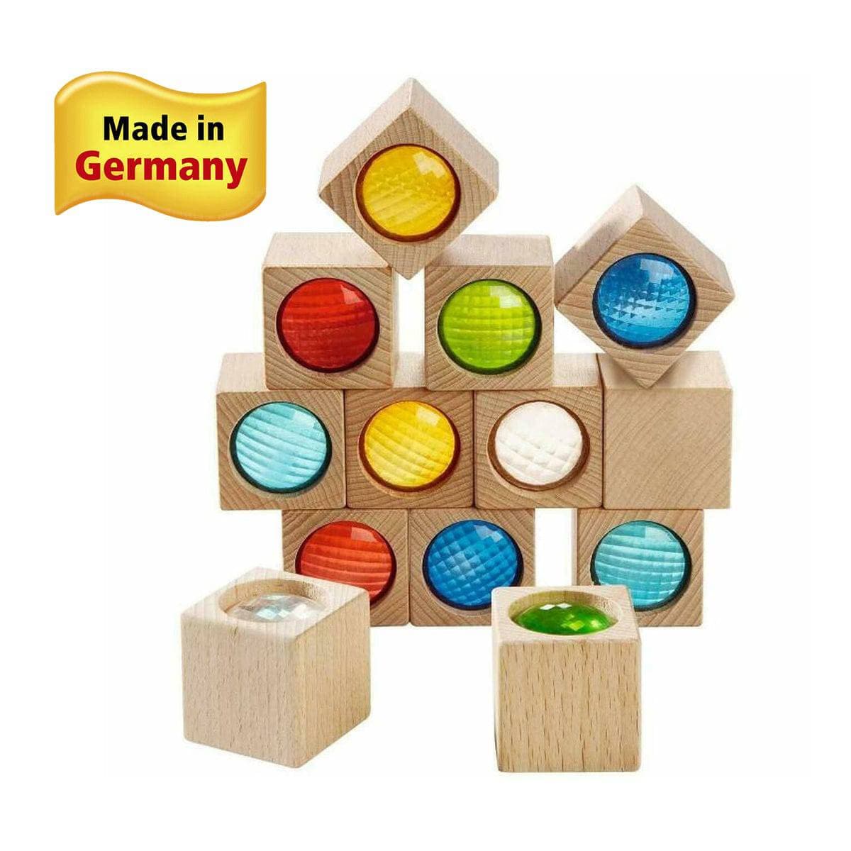 Kaleidoscopic Colored Prisms Building Blocks - HABA USA