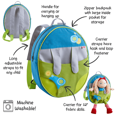 Summer Meadow Backpack to Carry 12" Soft Dolls - HABA USA