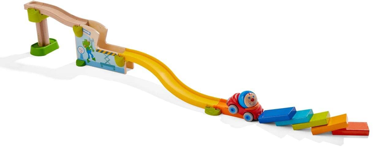 Kullerbu Jump into Car Dominos Play Set - HABA USA