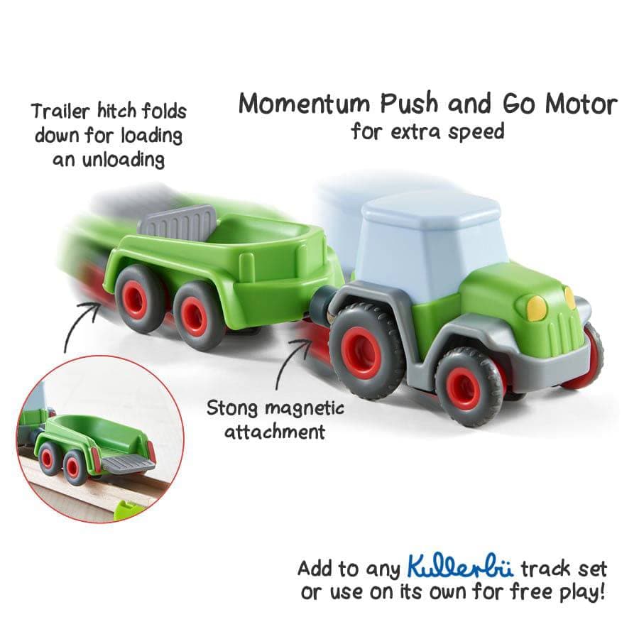 Kullerbu Tractor and Trailer with Momentum Motor - HABA USA
