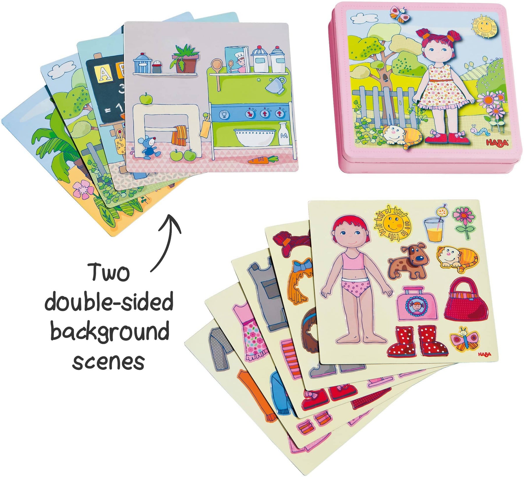 Julia Dress Up Set  Wooden Magnetic Doll