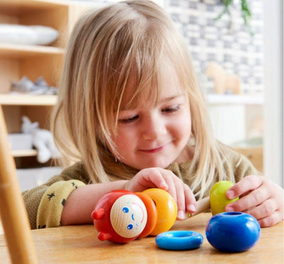 Colorful Caterpillar Wooden Threading Toy - HABA USA