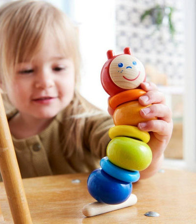 Colorful Caterpillar Wooden Threading Toy - HABA USA