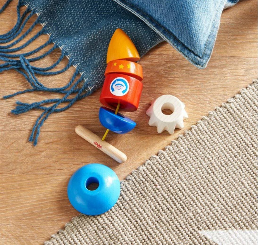 Rocket 6 Piece Threading Toy - HABA USA