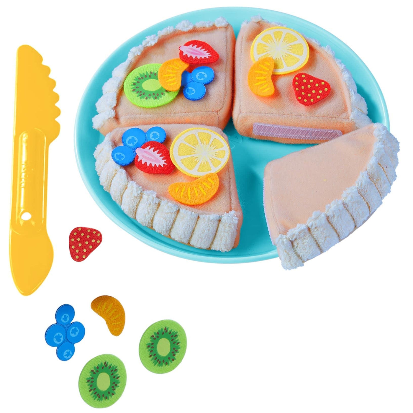 Fruit Cake (Felt with plastic plate and knife) - HABA USA