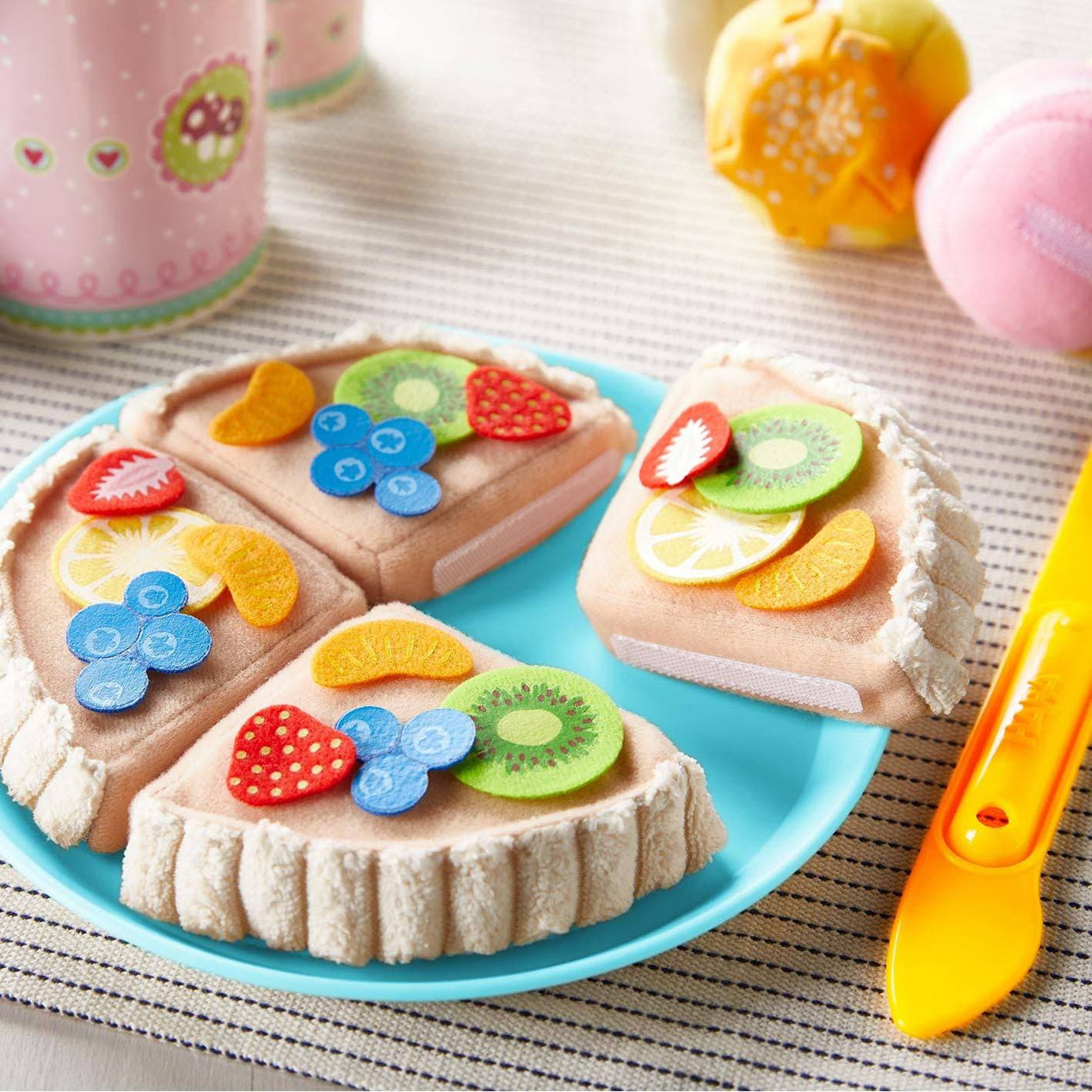 Fruit Cake (Felt with plastic plate and knife) - HABA USA