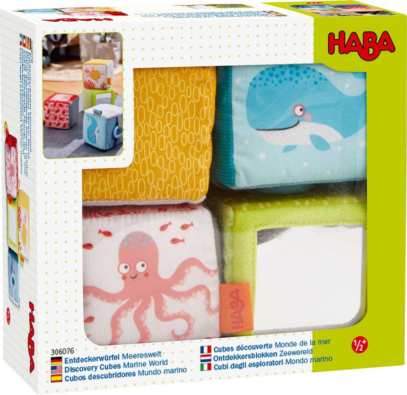 Marine World Soft Baby Discovery Cubes - HABA USA