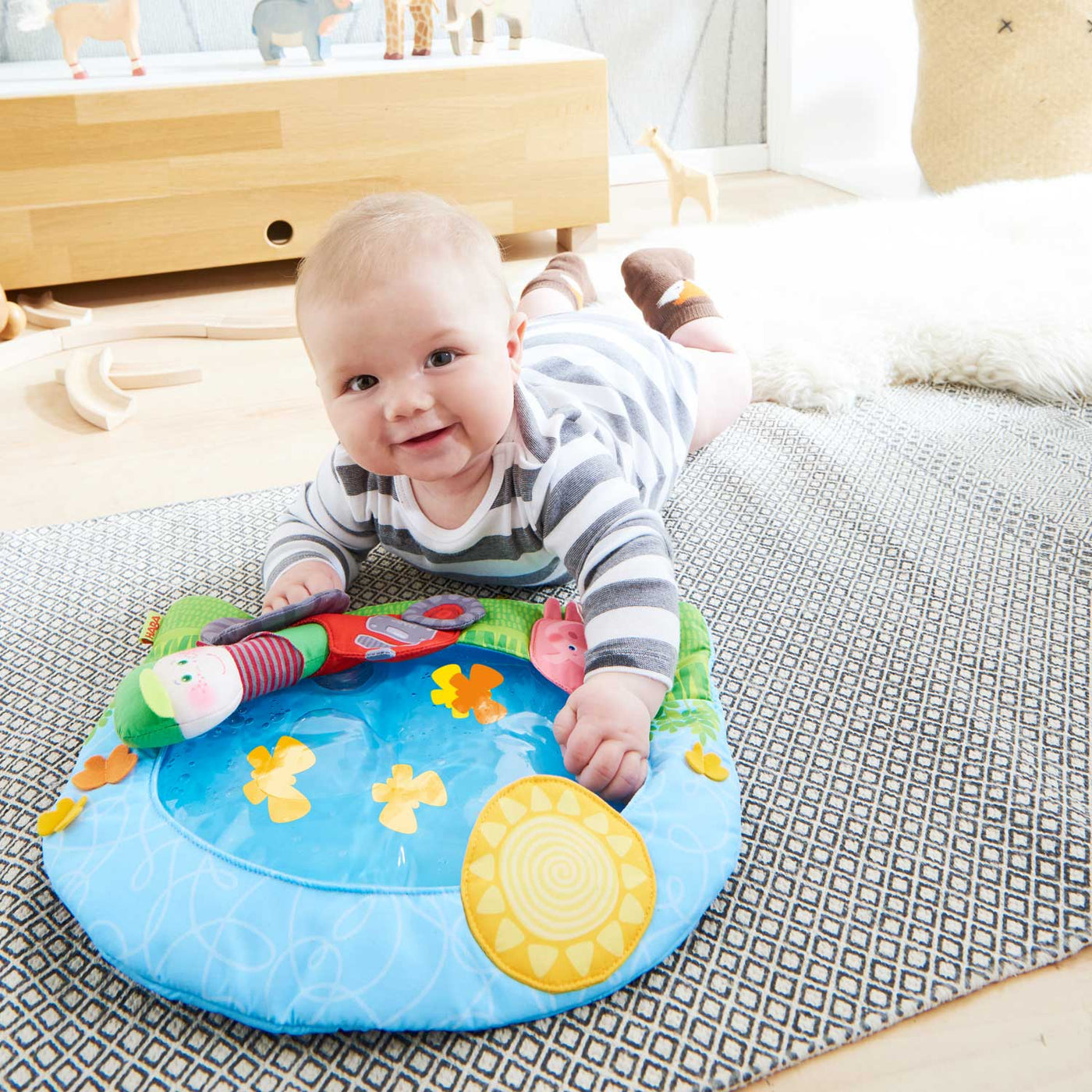 On the Farm Water Play Mat Tummy Time Activity - HABA USA