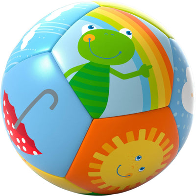 Rainbow World Baby Ball 4.5" - HABA USA