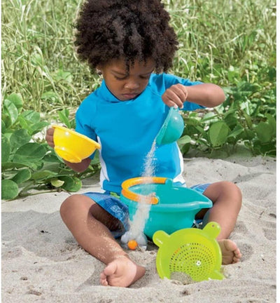 Sand Bucket Scooter 4 Piece Nesting Beach Toy Set - HABA USA