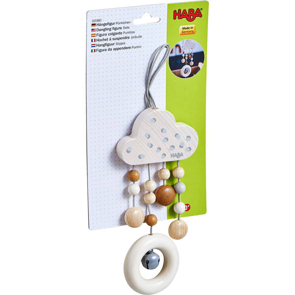 Wooden Dangling Figure Dots with Bell - HABA USA