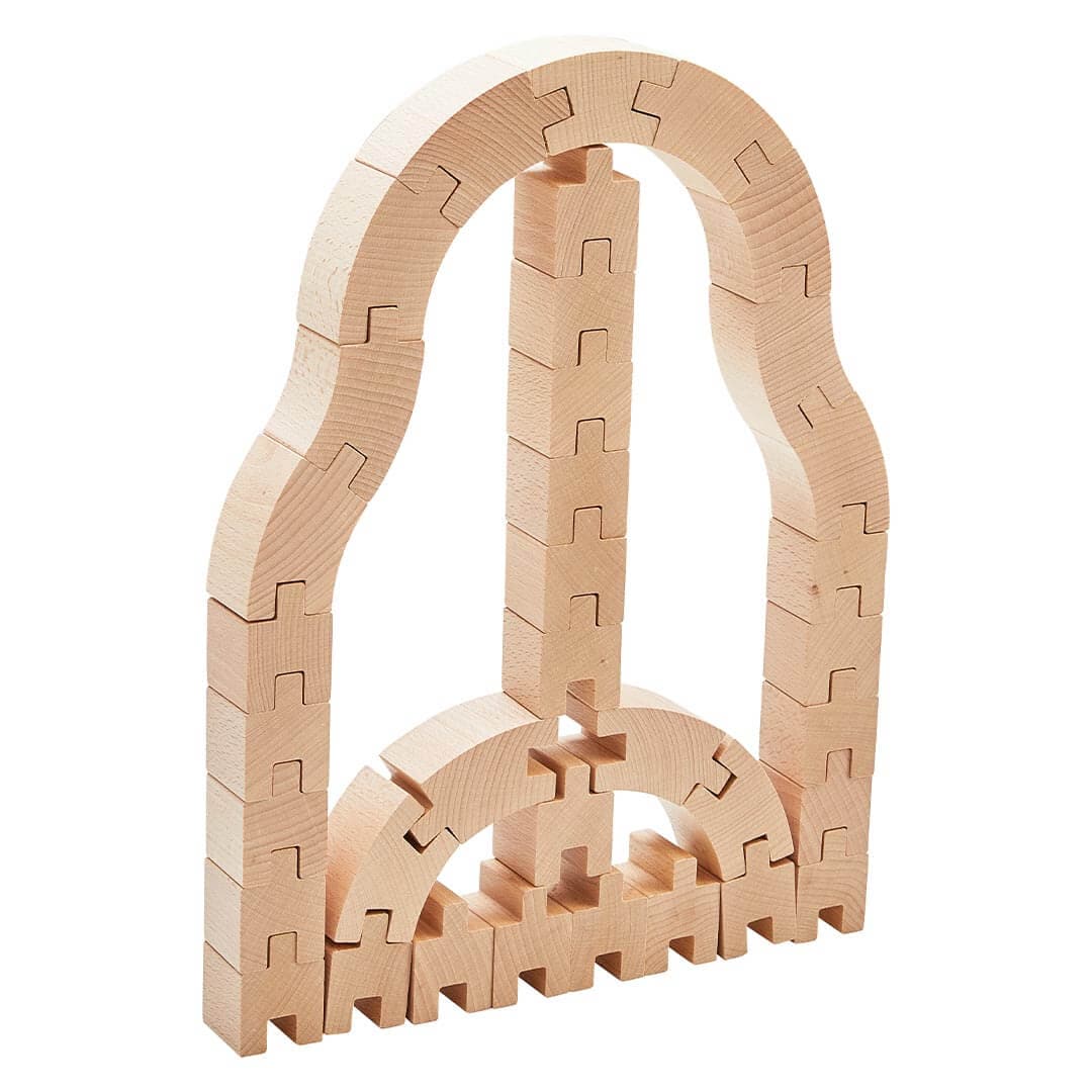 Interlocking Wooden Blocks Construction Set | HABA USA