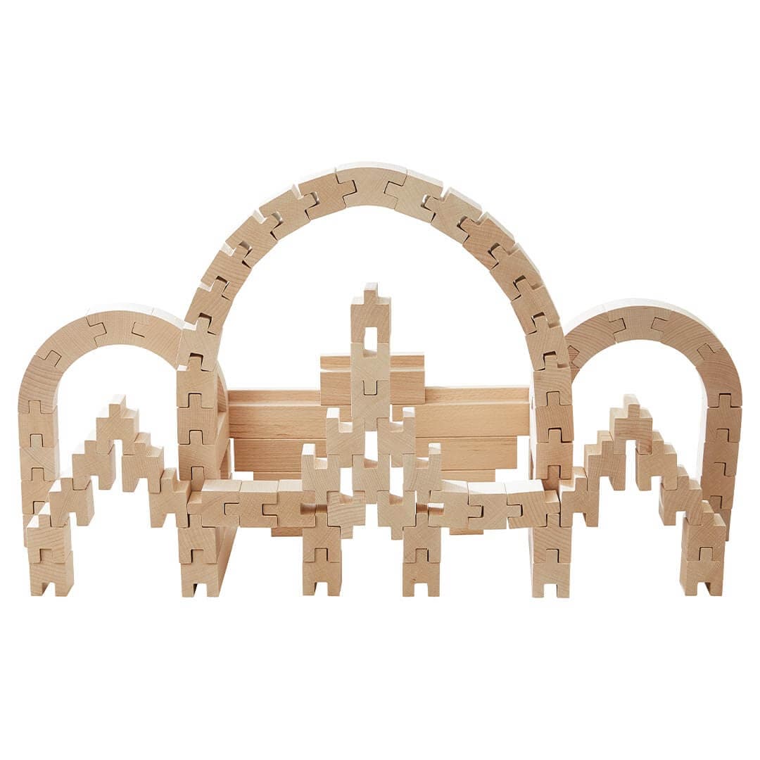 Interlocking Wooden Blocks Construction Set | HABA USA