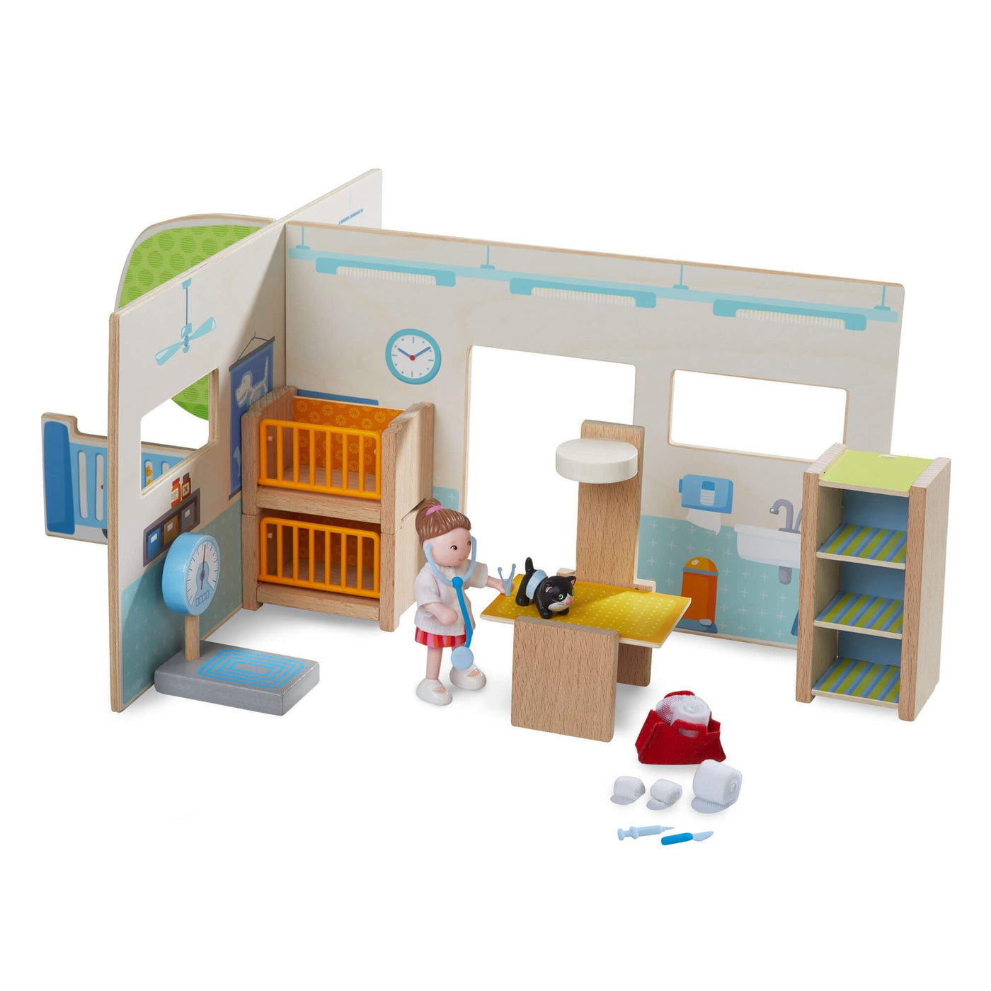 Little Friends Vet Clinic Play Set with Rebecca Doll - HABA USA
