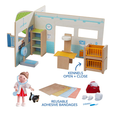 Little Friends Vet Clinic Play Set with Rebecca Doll - HABA USA