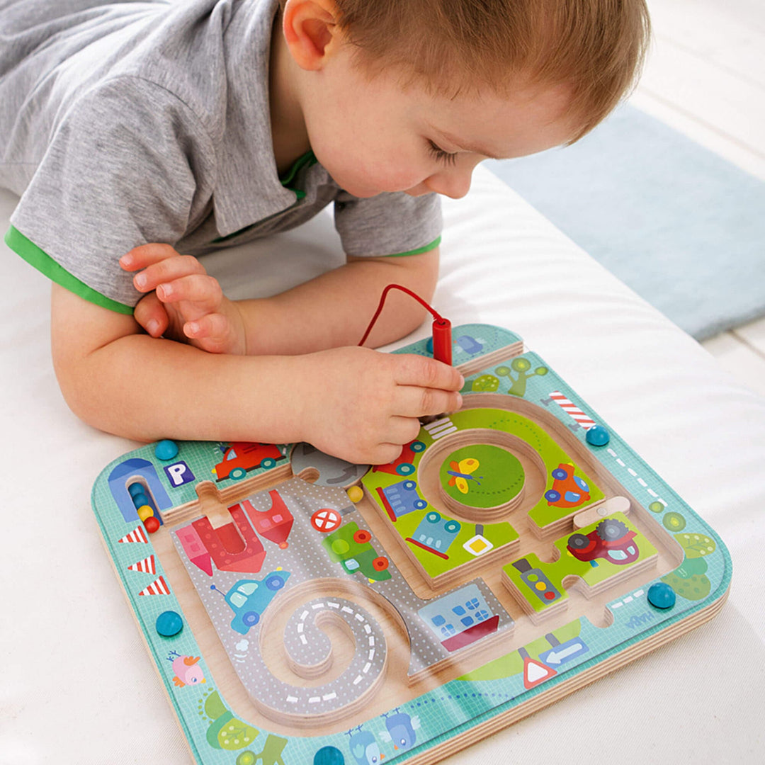 Puzzle Magnetico 3 In 1 Per Bambini 3-7 Anni, 97 Pezzi Con Scene Città, Traffico E Nave, Gioco Educativo Da Viaggio
