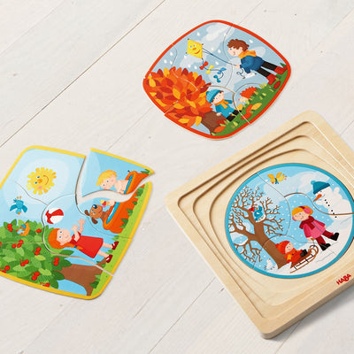 My Time of The Year 4-in-1 Wooden Puzzle - HABA USA