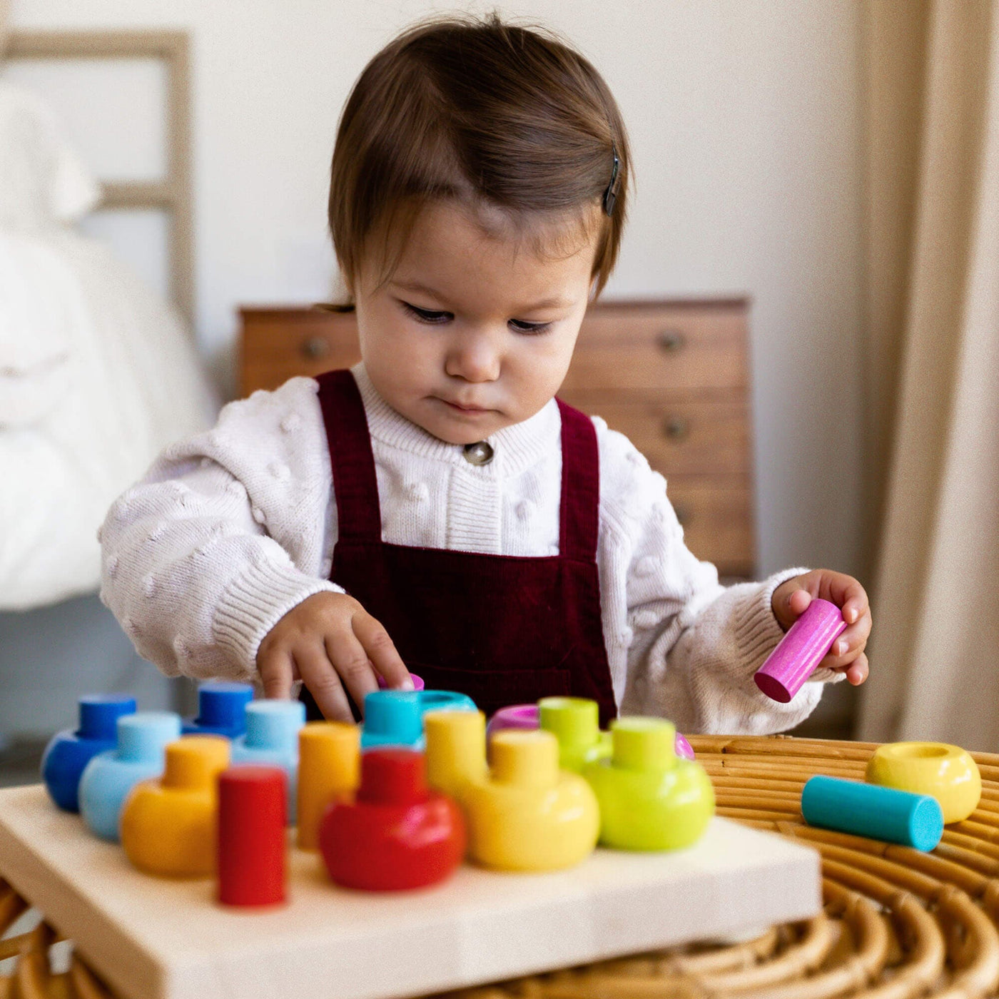 Rainbow Whirls Pegging Game - HABA USA