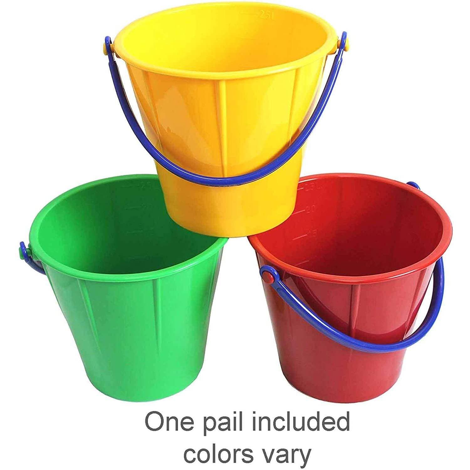 Colored top plastic pails
